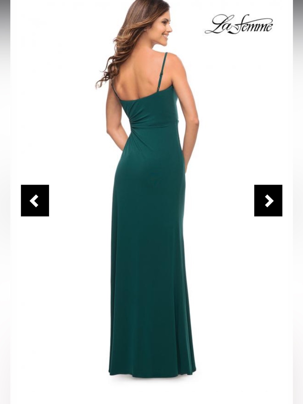 La Femme Long Prom Formal Dress with Side Cut Out size 4 - Picture 2 of 11